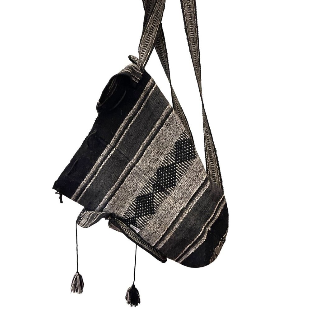 Lillo Ethnic Backpack Mexican Blanket Woven Drawstring Hippie Baja Bohemian